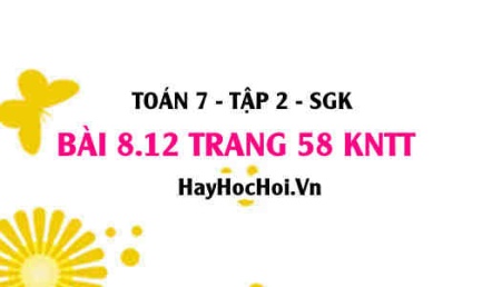 Bài 8.12 trang 58 Toán 7 Tập 2 Kết nối tri thức